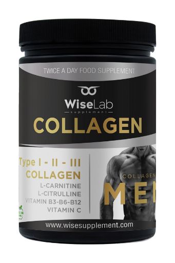 Wiselab Men Collagen 300gr + Multivitamin Bitkisel 30 Kapsül resmi